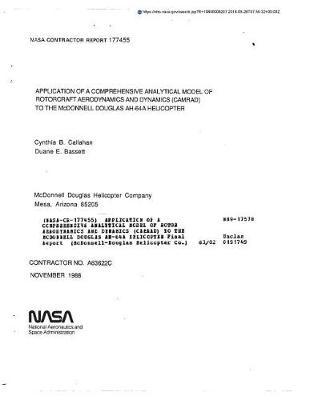 Application of a Comprehensive Analytical Model of Rotor Aerodynamics and Dynamics (Camrad) to the McDonnell Douglas Ah-64a Helicopter