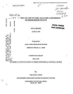 Application of Cfd to the Analysis and Design of High-Speed Inlets