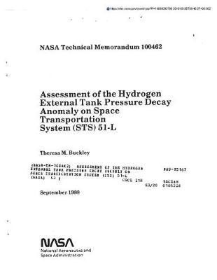 Assessment of the Hydrogen External Tank Pressure Decay Anomaly on Space Transportation System (Sts) 51-L
