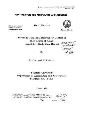 Forebody Tangential Blowing for Control at High Angles of Attack