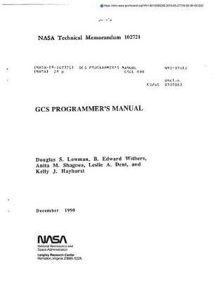 Gcs Programmer's Manual