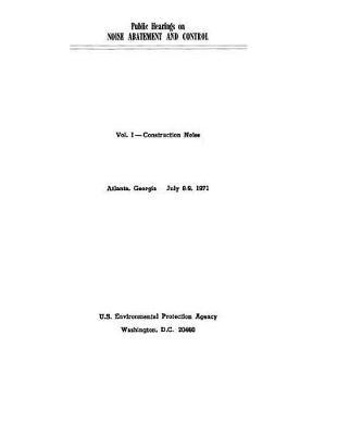 Public Hearings on Noise Abatement and Control