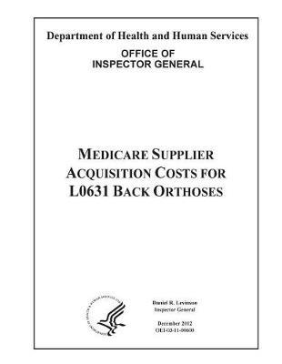 Medicare Supplier Acquisition Costs for L0631 Back Orthoses.