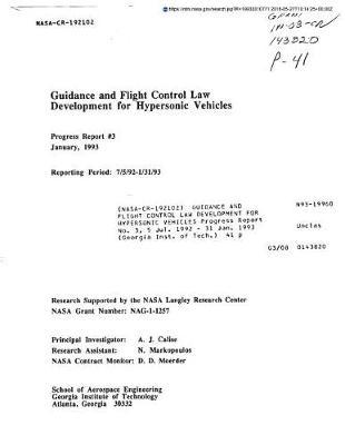 Guidance and Flight Control Law Development for Hypersonic Vehicles