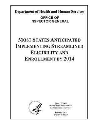 Most States Anticipated Implementing Streamlined Eligibility and Enrollment by 2014.