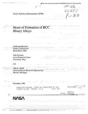 Heats of Formation of Bcc Binary Alloys