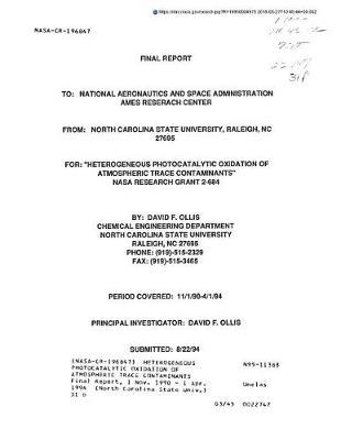 Heterogeneous Photocatalytic Oxidation of Atmospheric Trace Contaminants