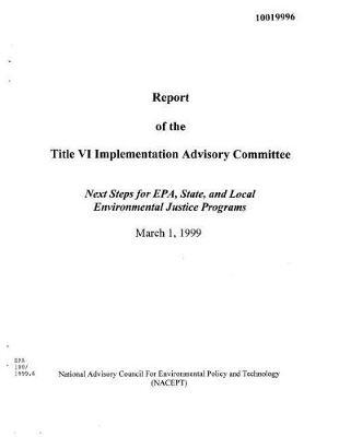 Report of the Title IV Implementation Advisory Committee: Next Steps for EPA