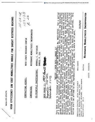 High Efficiency Low Cost Monolithic Module for Sarsat Distress Beacons