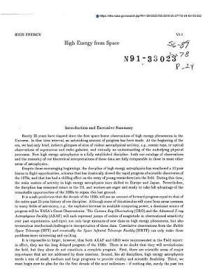 High Energy from Space