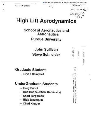 High Lift Aerodynamics