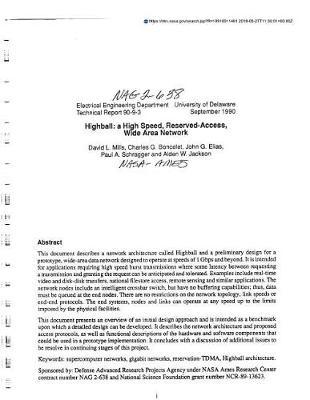 Highball: A High Speed, Reserved-Access, Wide Area Network