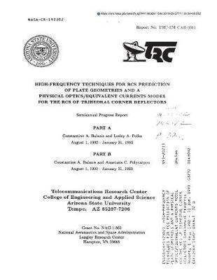 High-Frequency Techniques for RCS Prediction of Plate Geometries and a Physical Optics/Equivalent Currents Model for the RCS of Trihedral Corner Reflectors