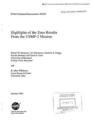 Highlights of the Zeno Results from the Usmp-2 Mission