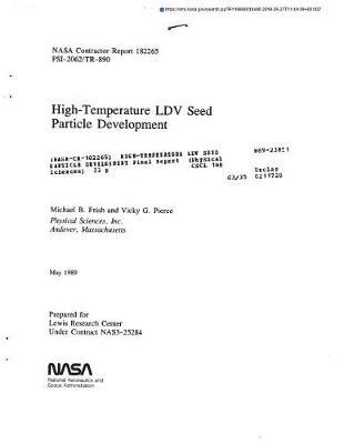 High-Temperature LDV Seed Particle Development