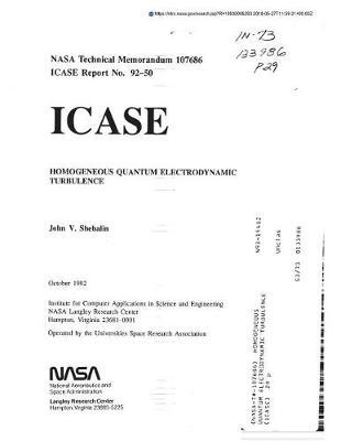Homogeneous Quantum Electrodynamic Turbulence