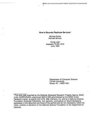 How to Securely Replicate Services