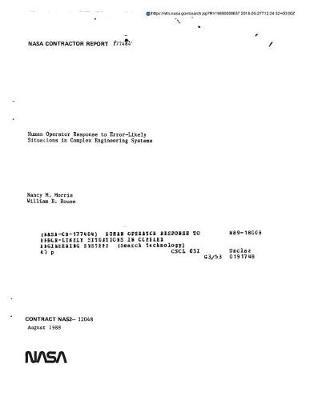 Human Operator Response to Error-Likely Situations in Complex Engineering Systems