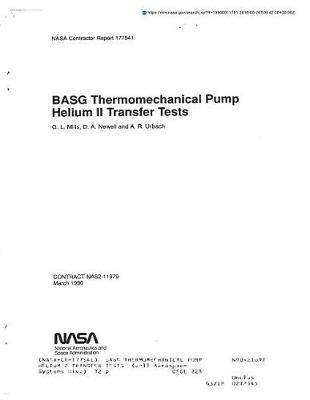 Basg Thermomechanical Pump Helium 2 Transfer Tests