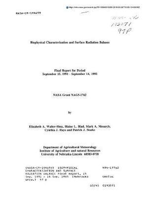Biophysical Characterization and Surface Radiation Balance