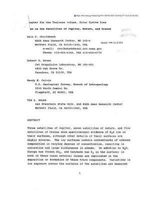 Ices on the Satellites of Jupiter, Saturn, and Uranus