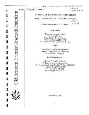 Impact and Penetration Simulations for Composite Wing-Like Structures