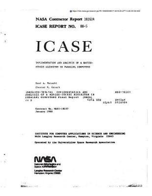 Implementation and Analysis of a Navier-Stokes Algorithm on Parallel Computers