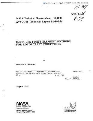 Improved Finite-Element Methods for Rotorcraft Structures
