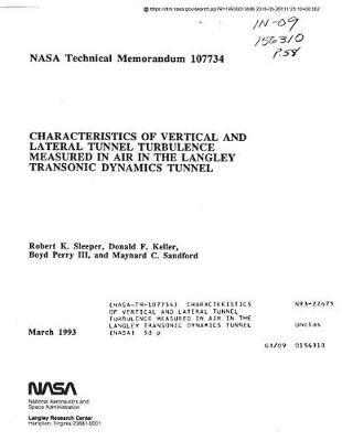 Characteristics of Vertical and Lateral Tunnel Turbulence Measured in Air in the Langley Transonic Dynamics Tunnel