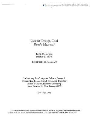Circuit Design Tool. User's Manual, Revision 2