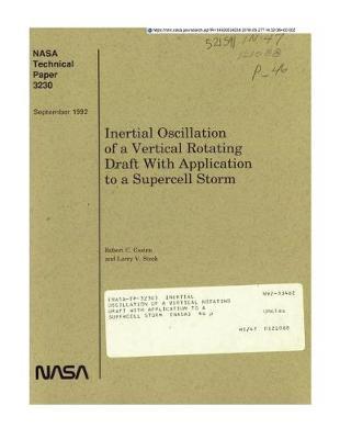 Inertial Oscillation of a Vertical Rotating Draft with Application to a Supercell Storm