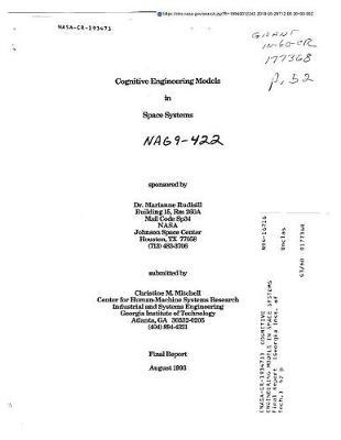 Cognitive Engineering Models in Space Systems