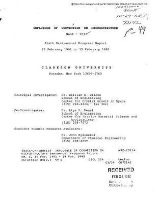 Influence of Convection on Microstructure