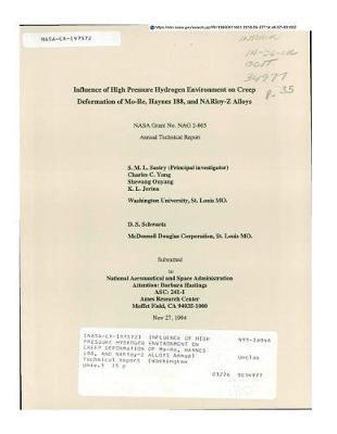 Influence of High Pressure Hydrogen Environment on Creep Deformation of Mo-Re, Haynes 188, and Narloy-Z Alloys