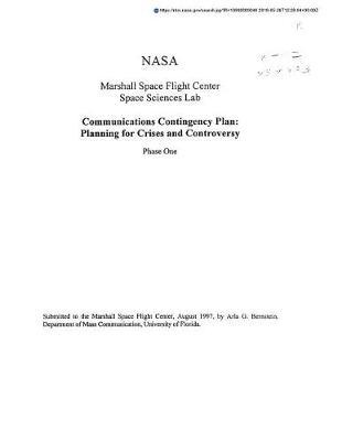 Communications Contingency Plan: Planning for Crises and Controversy. Phase 1