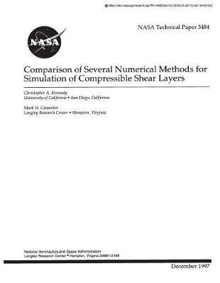 Comparison of Several Numerical Methods for Simulation of Compressible Shear Layers