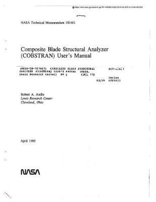 Composite Blade Structural Analyzer (Cobstran) User's Manual