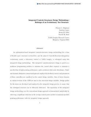 Integrated Controls-Structures Design Methodology: Redesign of an Evolutionary Test Structure