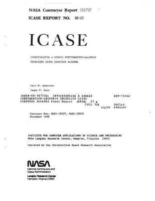 Investigating a Hybrid Perturbation-Galerkin Technique Using Computer Algebra