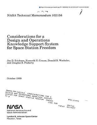 Considerations for a Design and Operations Knowledge Support System for Space Station Freedom