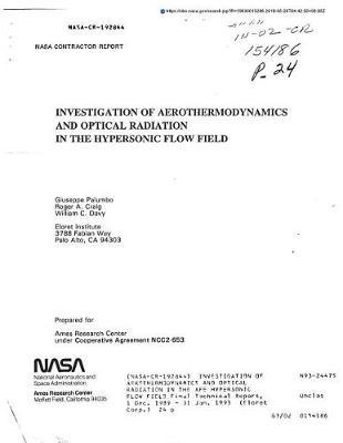 Investigation of Aerothermodynamics and Optical Radiation in the Afe Hypersonic Flow Field