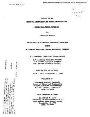 Investigation of Passive Atmospheric Sounding Using Millimeter and Submillimeter Wavelength Channels