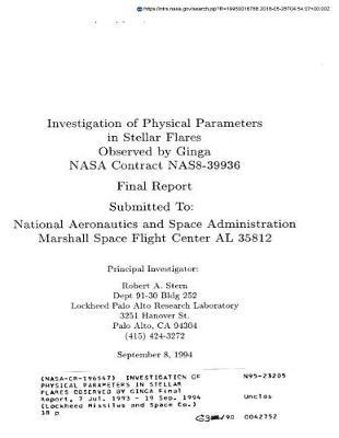 Investigation of Physical Parameters in Stellar Flares Observed by Ginga