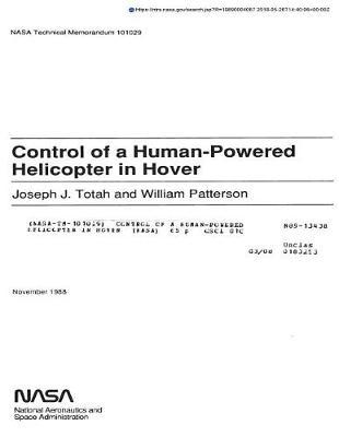 Control of a Human-Powered Helicopter in Hover