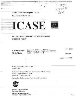 Inviscid Instability of Streamwise Corner Flow