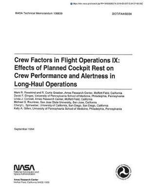 Crew Factors in Flight Operations 9: Effects of Planned Cockpit Rest on Crew Performance and Alertness in Long-Haul Operations
