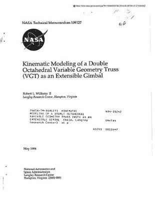 Kinematic Modeling of a Double Octahedral Variable Geometry Truss (Vgt) as an Extensible Gimbal