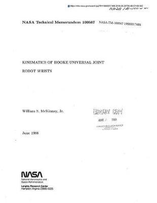 Kinematics of Hooke Universal Joint Robot Wrists