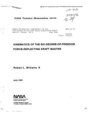 Kinematics of the Six-Degree-Of-Freedom Force-Reflecting Kraft Master