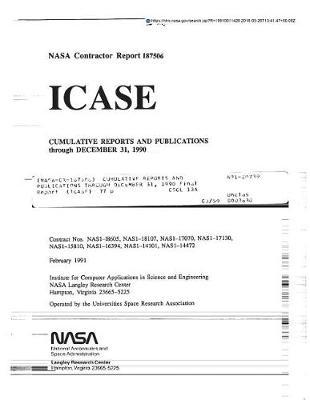 Cumulative Reports and Publications Through December 31, 1990